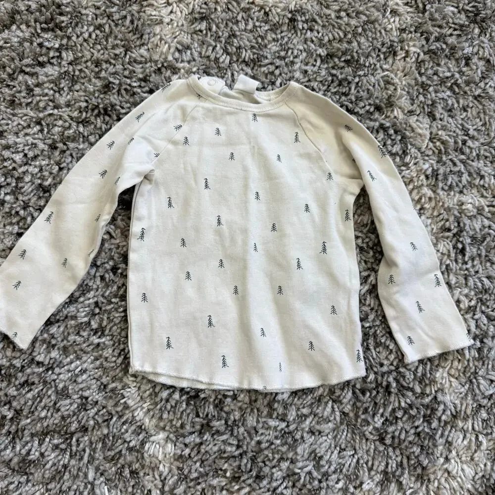 H&M Organic Cotton Tree Print Outfit Pants Top PJs Baby Boy 9-12 Months Pajamas